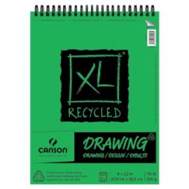 ALBUM XL RECYCLED 114GRS 60H 22.9X30.5 C/ESPIRAL CANSON