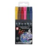 Marcadores Koi Coloring Brush Pen Estuche C/6